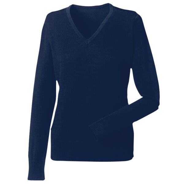 Ladies' V-Neck Knitted Pullover Thumbnail