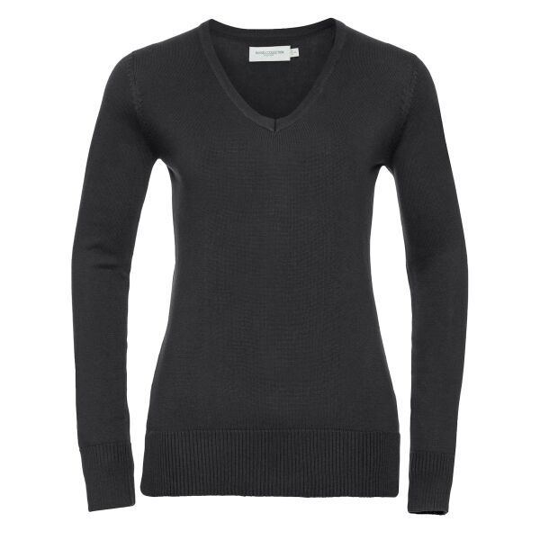 Women's v-neck knitted sweater Thumbnail