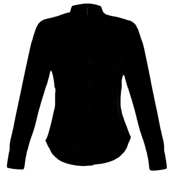Kariban Ladies Long Sleeve Mandarin Collar Shirt Thumbnail