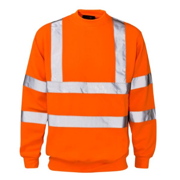 Hi Vis Orange Crew Neck Sweatshirt Thumbnail