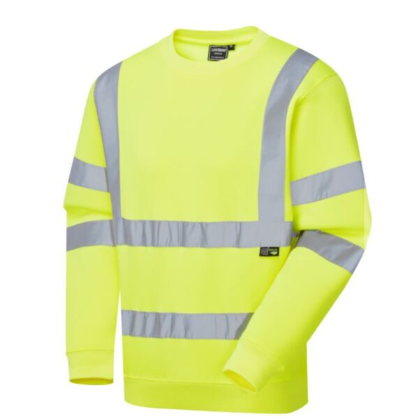Hi Vis Yellow Crew Neck Sweatshirt Thumbnail